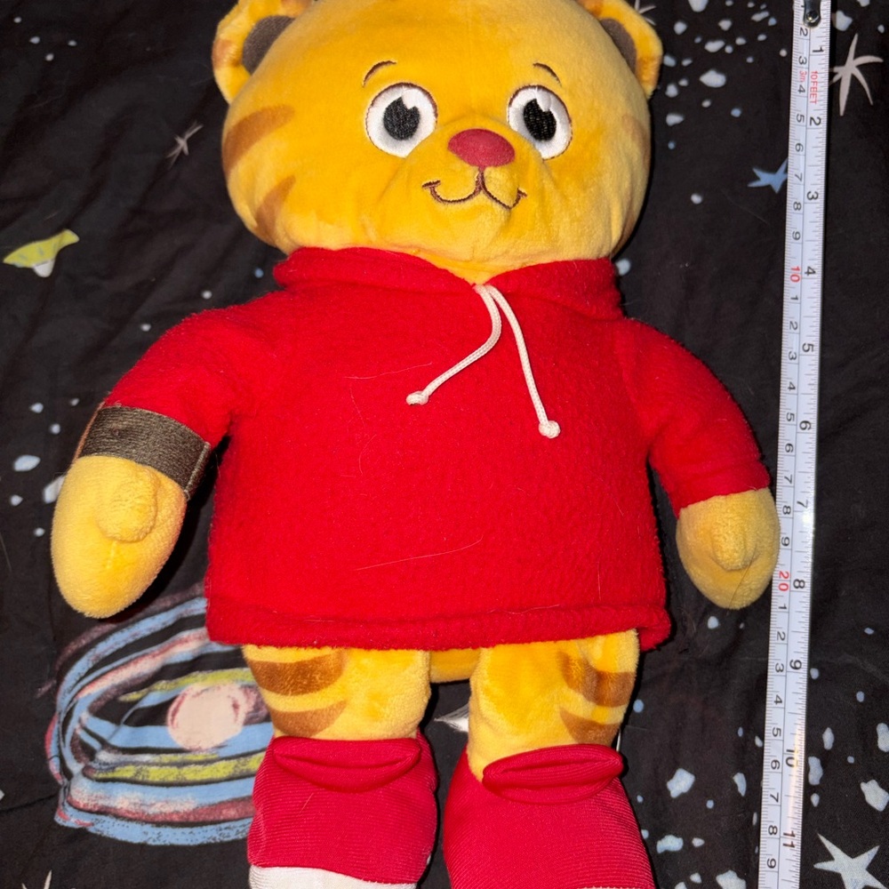 Kohl's Daniel Tiger Plush in Red Hoodie with Yellow Tiger Details